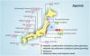 Położenie japońskich elektrowni jądrowych - 2011